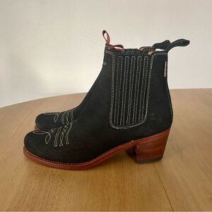 NEVER WORN! Penelope Chilvers Black Ankle Boots with Brown Sole
